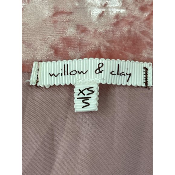 Free People Willow‎ & Clay Crushed Velvet Kimono Cardigan Pink XS/S Boho NWOT - Picture 5 of 12